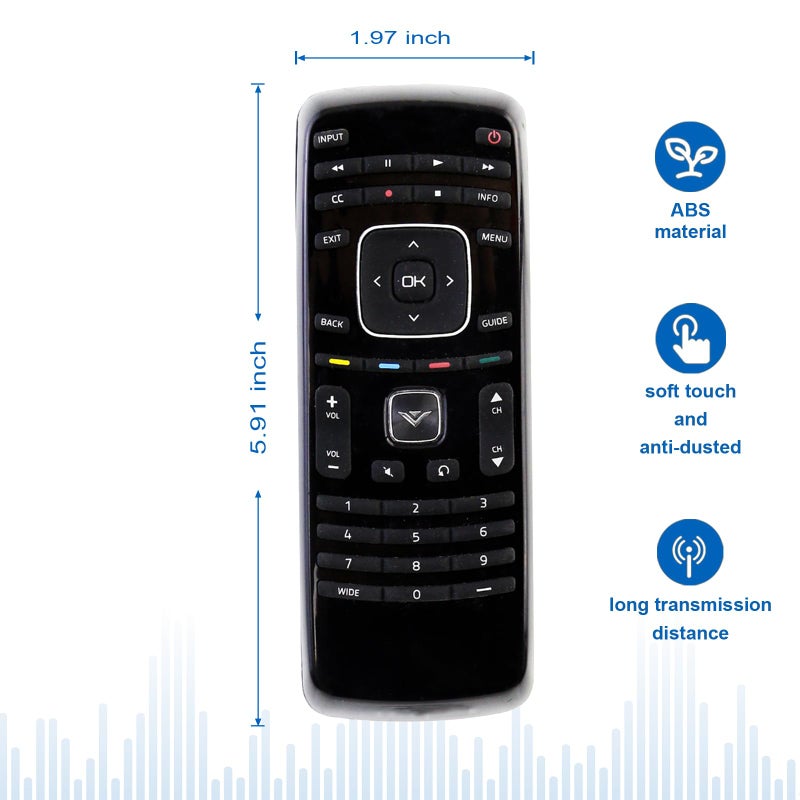 Beyution New XRT110 XRT100 Remote Control Replacement fit for VIZIO XRT010 XRT020 LCD TV E320VT E370VT E420VT E240AR E320AR E420AR E500AR E370V E321VL E371VL E390VL E321MV E322MV E370VP E420VP E420VSE - Image 3